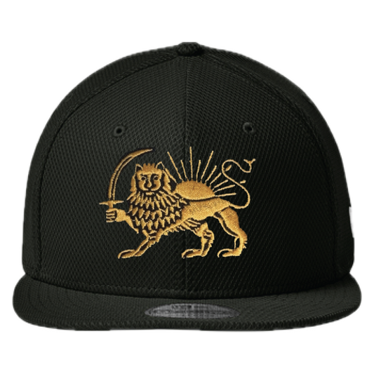 The Lion and the Sun Flat Brim Hat - Black Diamond